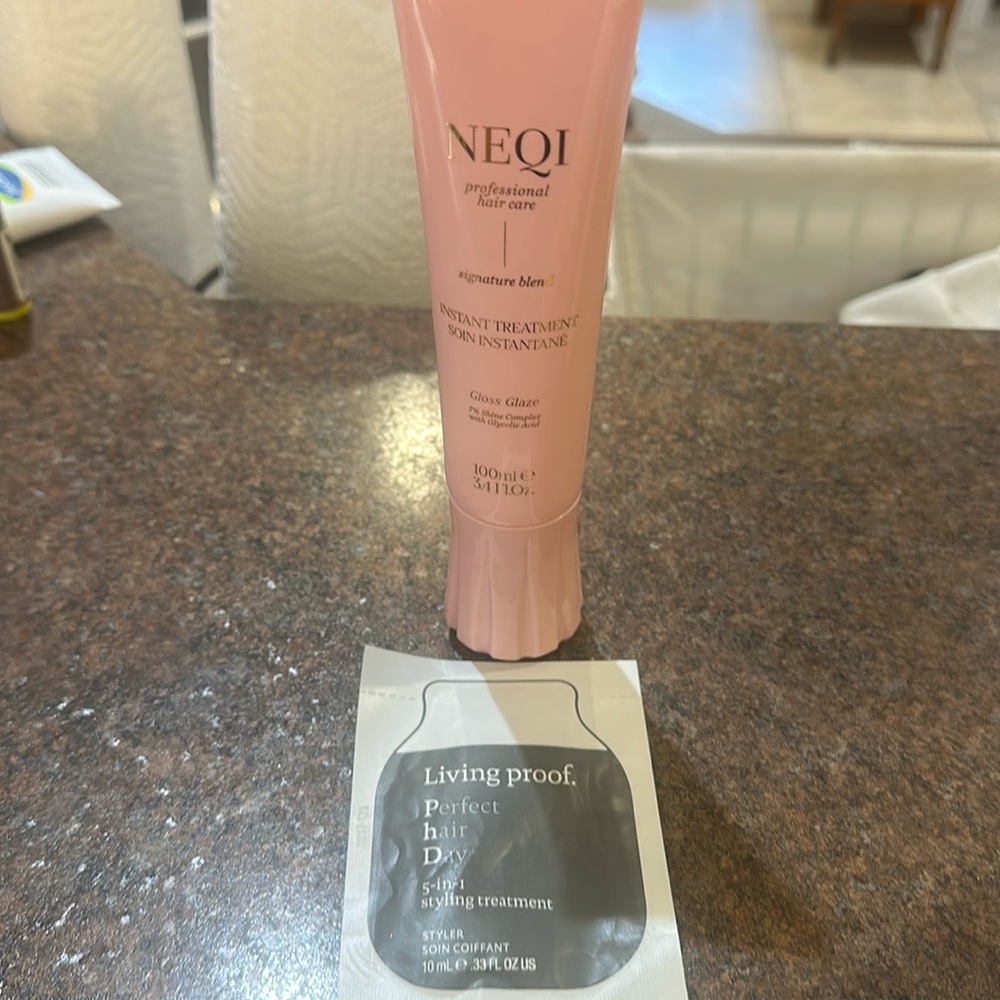 5/$25.00 NEQI Treatment Treasure Gloss Glaze Cream living proof perfect hair day